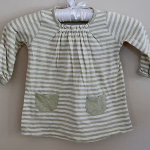 Striped green & cream/white Splendid dress 12-18